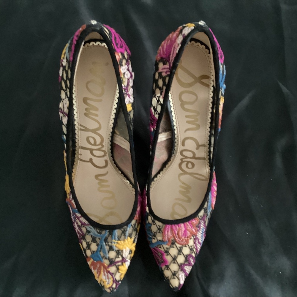 Sam Edelman pumps embroidery heels size 7.5